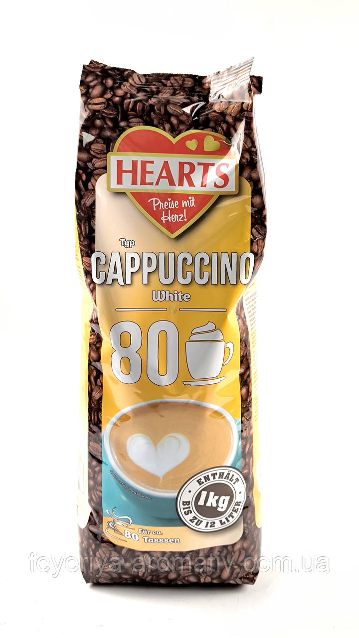 Капучино зі смаком молока Hearts Cappuccino White 1кг (Німеччина)
