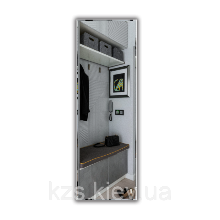 Дзеркало з фацетом 10 мм, 1200 х 400 мм., фото 1