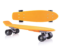 Дитячий скейт Пенніборд Doloni 0151/2 помаранчевий, пластикова дека та металева підвіска, до 35 кг
