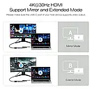 Адаптер хаб док-станція BENFEI 5in1 (000360)USB-C HDMI 4K з 3 портами USB-A PD 100Вт плетеним кабелем алюмінієвий корпус, фото 3