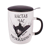 Заварник порцеляновий з металевим ситом Веселі коти 450 мл 380-437