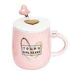 Заварник порцеляновий з кришкою та ложкою Love 420мл 927-218