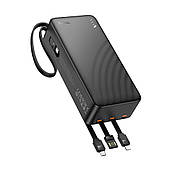 Універсальна мобільна батарея Power Bank Hoco J146B Night tide 30000mAh 5V-2A (with cable Type-C+Micro+Lightning+USB)