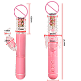 Подвійний вібратор з висуванням, стимулятор для піхви і клітора, інтимні іграшки для жінок, фото 5