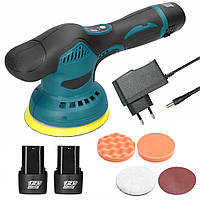 Полірувальна машинка з 2 акумуляторами 12В, YK49 / Акумуляторна шліфувальна машинка