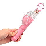 Подвійний вібратор з висуванням, стимулятор для піхви і клітора, інтимні іграшки для жінок, фото 7