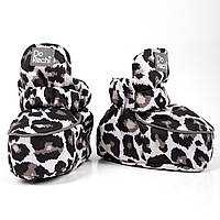 Дитячі демісезонні пінетки з флісом від 0 до 12 місяців (13 см) Леопард