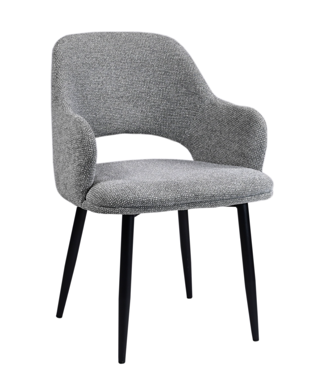 Стілець M-234 тканина фактурна тканина холодний сірий + чорний TM Vetro Mebel