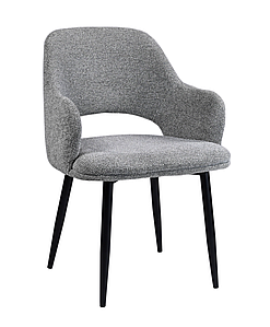Стілець M-234 тканина фактурна тканина холодний сірий + чорний TM Vetro Mebel