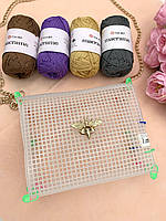 Канва пластикова для сумки РОЗМІР В РОЗГОРНУТОМУ ВИДІ 40х24х18см, біла