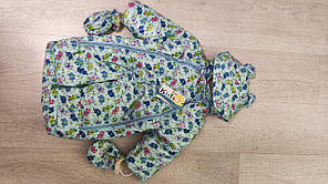 Стильний дитячий зимовий комбінезон-трансформер на синтепоні з овчиною, фото 3