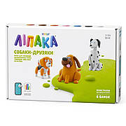 Набор пластилина ЛИПАКА – СОБАКИ-ДРУЗЬЯ: ДАЛМАТИНЕЦ ТУРБО, ЛАБРАДОР НЯМ-НЯМ, БИГЛЬ ВОКИ