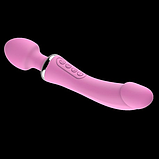 Вібратор з підігрівом двосторонній, вібромасажер для клитера і ерогенних зон, стимулятор для вагіни і анала,, фото 10