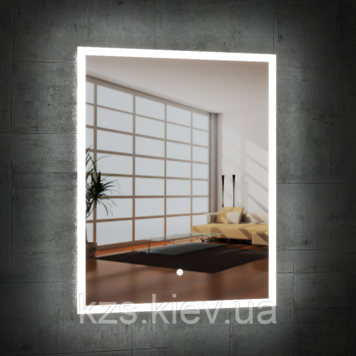 Дзеркало з LED підсвічуванням та сенсорним вимикачем 900 х 700 мм., фото 1