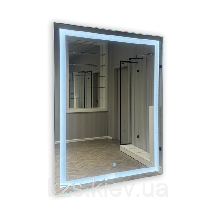 Дзеркало з LED підсвічуванням та сенсорним вимикачем 900 х 700 мм., фото 1