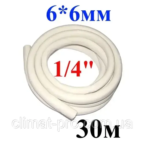 Теплоізоляція для мідних труб із олігопену 6*6. Україна. 30 м.п в упаковці, фото 1