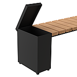 Лавка на цвинтар 119 см з ящиком для зберігання необхідних речей, фото 3