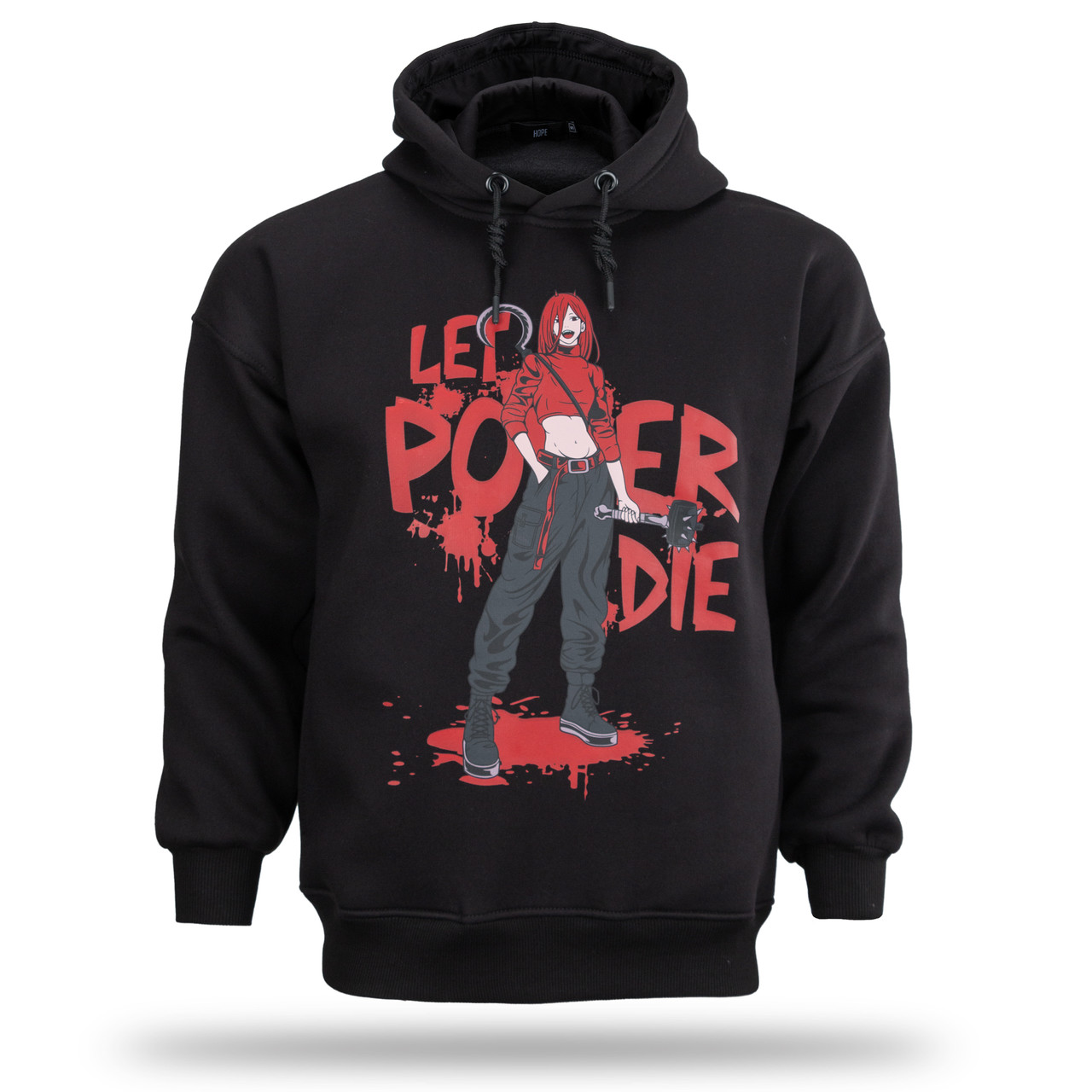 Худі аніме чорна тепла м’яка якісна на флісі з принтом Нявка, фото 1