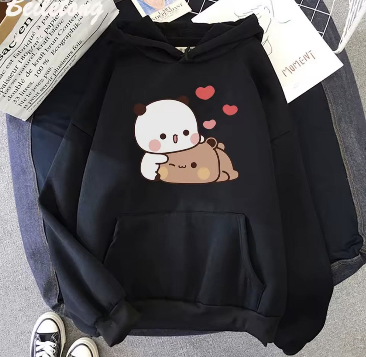 Жіноче тепле худі з принтом Dudu Bubu (Бубу та Дуду), фото 1