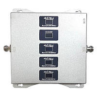 GSM репітер підсилювач мобільного зв'язку/інтернета 5 діапазонів 800/900/1800/2100/2600 МГц Silver