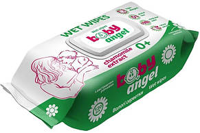 Серветки вологі Baby Angel, антибактеріальні, клапан, 120 шт.