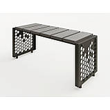 Надгробна лавка 1 м (сталь/терасна дошка), фото 2