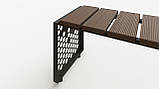 Надгробна лавка 1 м (сталь/терасна дошка), фото 4