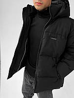 Мужская зимняя термо курточка Чёрный зимний пуховик