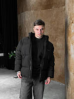 Мужской зимний пуховик Чёрная зимняя курточка