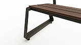 Лавка зі спинкою 175 см (сталь/терасна дошка), фото 5