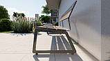 Лавка зі спинкою 175 см (сталь/терасна дошка), фото 8