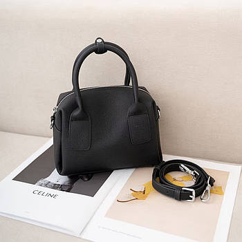 Сумка жіноча чорна крос-боді на блискавці із натуральної шкіри в різних кольорах Jasmin