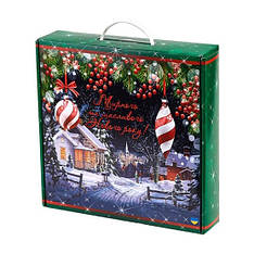 Новорічний солодкий подарунок у картонній упаковці №18, 1800 г. замовлення від 7 шт.