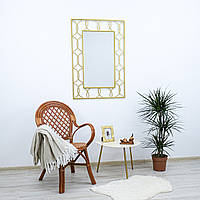 Настінне дзеркало Арт золотий метал 71 х 103 см