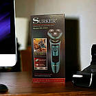 Акумуляторна бритва роторна, від USB, 3Вт, SURKER SK-2023 / Електробритва / Бритва електрична, фото 6