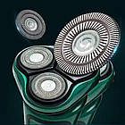 Акумуляторна бритва роторна, від USB, 3Вт, SURKER SK-2023 / Електробритва / Бритва електрична, фото 5