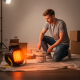 Теплова гармата VOLT POLSKA 1000/2000 Вт 120 куб.м/час обігрівач електричний для дому тепловентилятор, фото 5