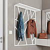 Вішалка для одягу настінна з металу, 800x200 мм, H 1000 мм Loft Білий, фото 2