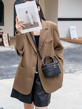 Сумка жіноча крос-боді чорна на блискавці із натуральної шкіри в різних кольорах Jasmin