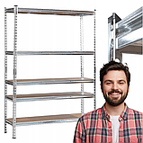 Складаний стелаж сталевий 5 полиць, 300 кг для інструментів і товарів, фото 3