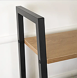Стелаж MEBEL ELITE GIA, корпус метал, полички МДФ, дуб/чорний, фото 5
