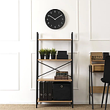 Стелаж MEBEL ELITE GIA, корпус метал, полички МДФ, дуб/чорний, фото 9
