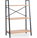 Стелаж лофт 97х64х31 см MEBEL ELITE VIOR, дуб/чорний, фото 8