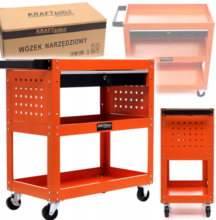 Майстерський візок для інструментів з висувним ящиком Kraft & Dele KD366, фото 1