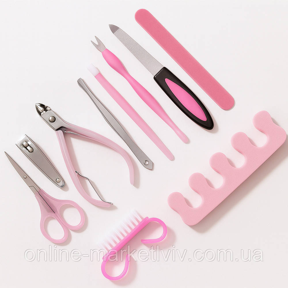 Манікюрний набір у блістері, 10 предметів / Набір для манікюру / Манікюрно-педикюрний набір, фото 1