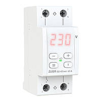 Захисне реле напруги однофазне D2-63 на DIN-рейку, 63А, 13900ВА, 120-280В, двомодульне з індикатором напруги