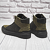 Зимові чоловічі шкіряні черевики, кросівки хакі утеплені з натуральної шкіри на хутрі на зиму для чоловіків, розмір 40-45, фото 6