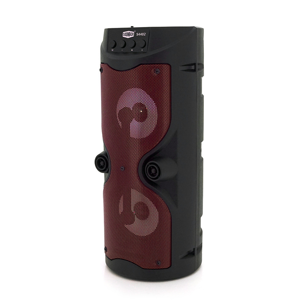 Акустична система з підсвічуванням S4402, 5W, вбудований акум 1200mAh, живлення від USB кабелю, Black, Box