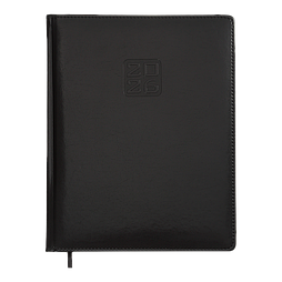 Щотижневик датов. 2026 BRAVO, A4, чорний, штуч. шкіра/поролон