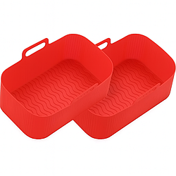 Силіконовий піддон для аерогрилю з хвилястим дизайном, набір 2 шт